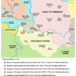 Historical map showing territorial changes after the Treaty of Passarowitz.