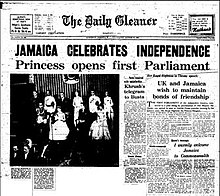 Jamaican Independence Front Page News